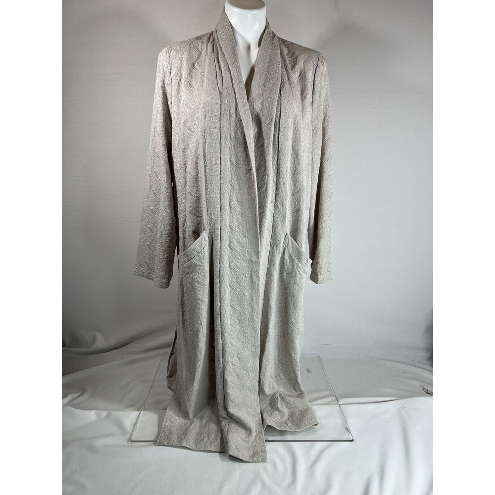 BB Dakota Duster Cardigan Robe Women Medium Ivory Cotton Embroidered Boho Vibe